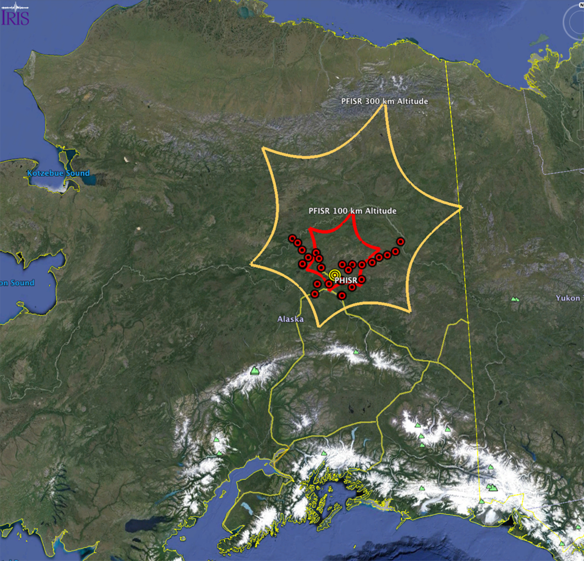 Site map of the MT Array in AK