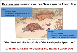 The Slow and the Fast Ends of the Earthquake Spectrum
