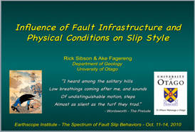 Influence of Fault Infrastructure and Physical Conditions on Slip Style