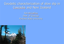 Geodetic Characterization of Slow Slip in Cascadia and New Zealand