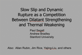Slow Slip and Dynamic Rupture as a Competition Between Dilatant Strengthening and Thermal Weakening