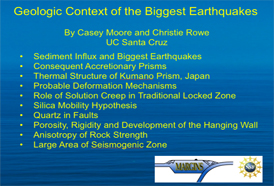 Geologic Context of Fault-Slip Behavior in Accretionary Prisms