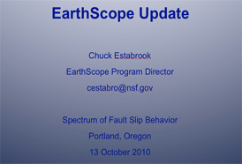 EarthScope Update