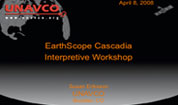 EarthScope Cascadia Interpretive Workshop