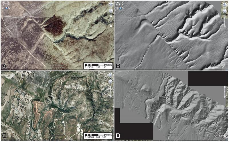 Arrowsmith_satellite vs hillshade images_Geosphere article copy_for inSights_0.jpg