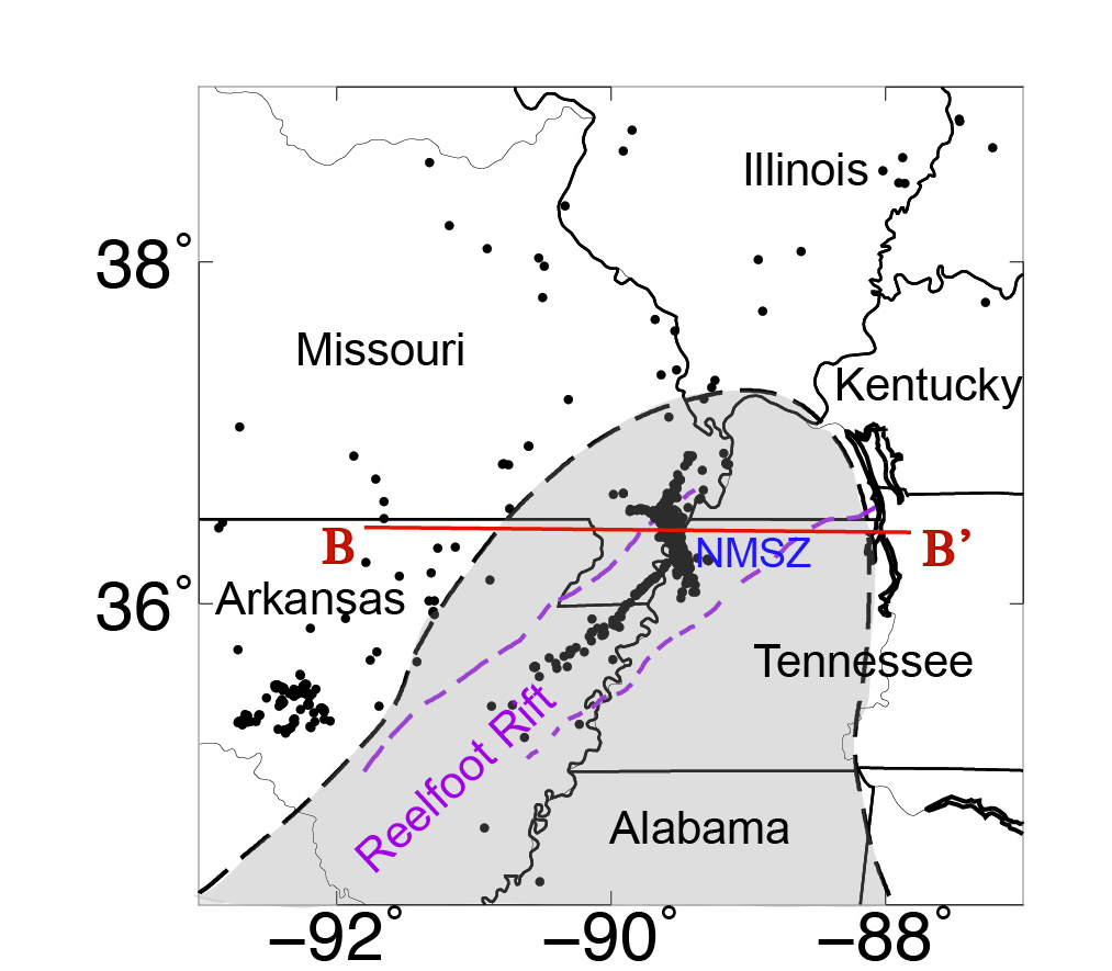 Portion of the US investigated in the NELE project.