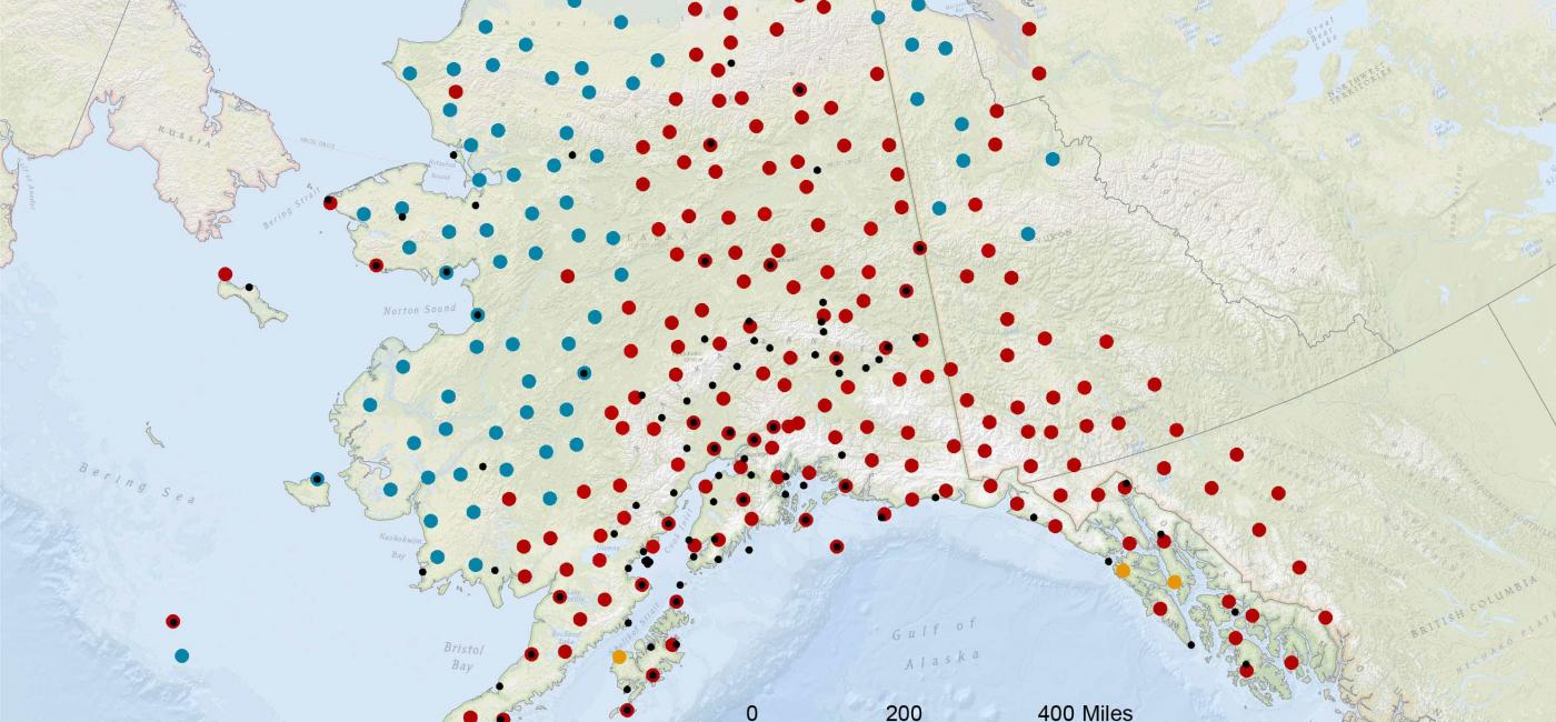 Map of USArray in AK. Visit www.earthsocpe.org/research/map for more maps