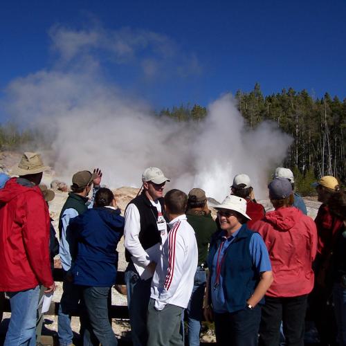 EarthScope-related workshop in Yellowstone Park.