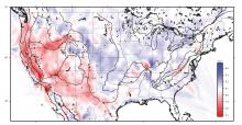 Uppermost mantle isotropic velocity structure beneath USArray from Pn tomography.