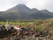 Installing a continuous GPS station at Macmillan Pass, Canada.