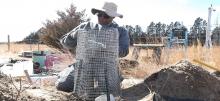 Barry White installing an infrasound sensor